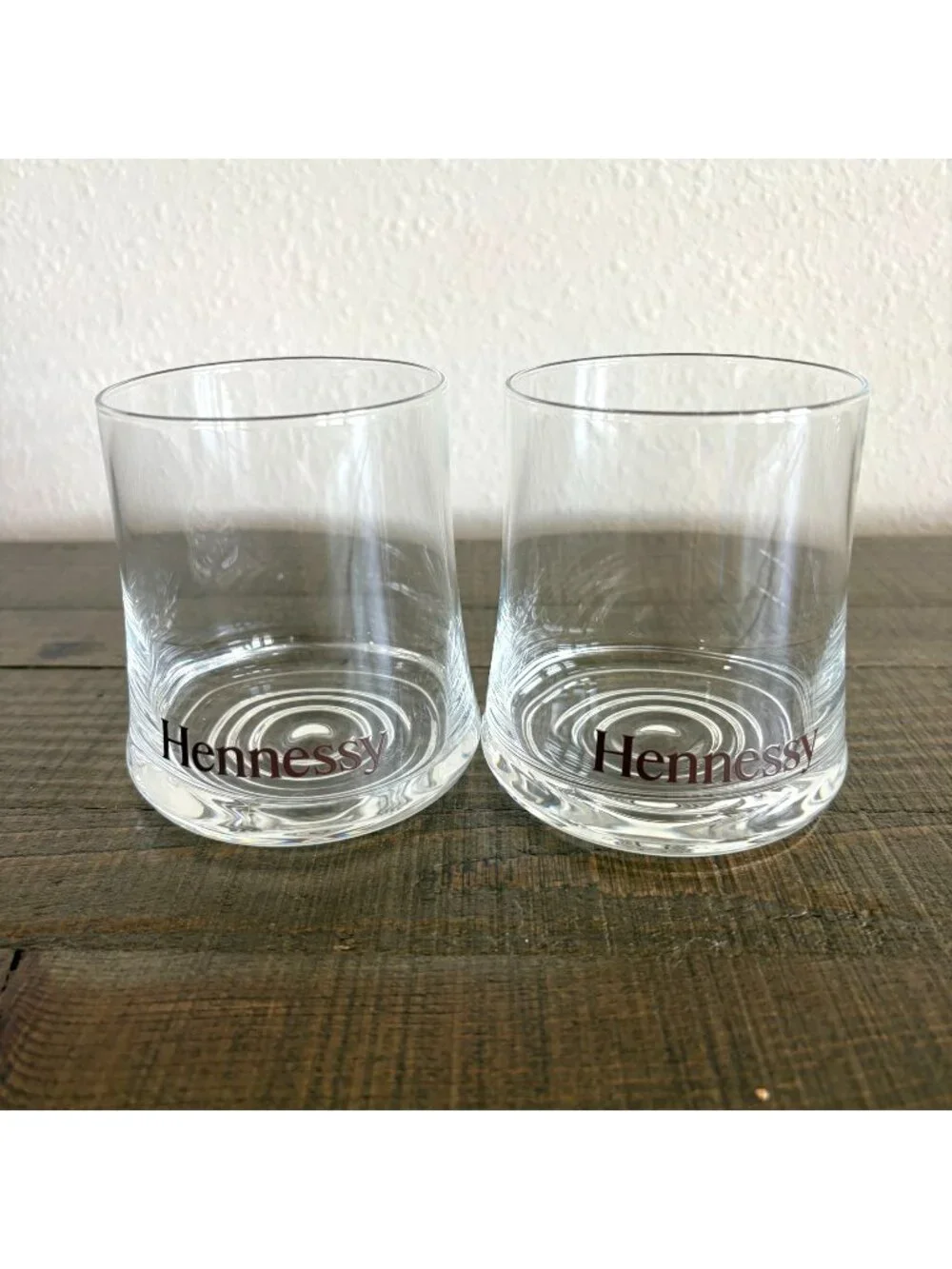 Hennessy Lowball Courvoisier Snifter Cognac Glass Set of 2 Glasses